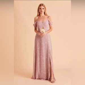 NWT Birdy Grey Devin Slit Muave Floret bridesmaids dress size medium